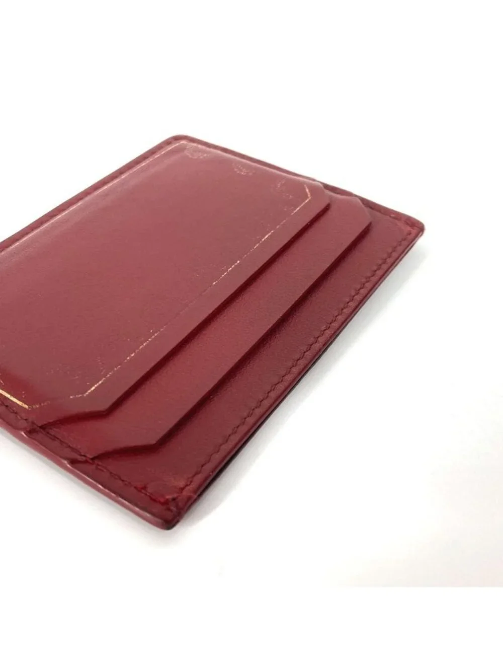 Cartier Card Case Garland de Leather Burgundy